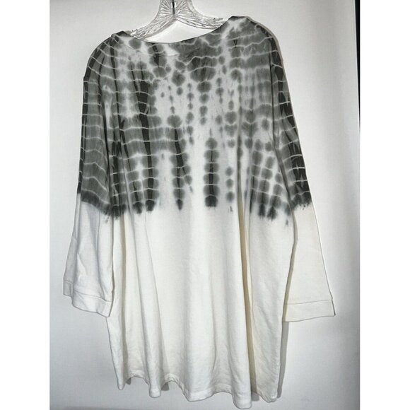 C Active Sweatshirt Green and Cream Women's Plus 22 / 24 W Tie Dye NWT New - Picture 6 of 16